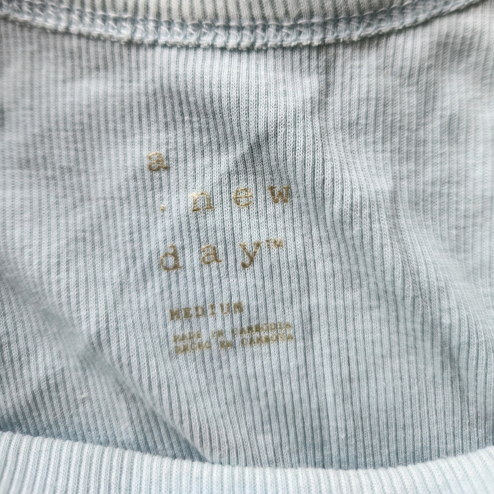 Pale Blue Ribbed Tank - Picture 3 of 3